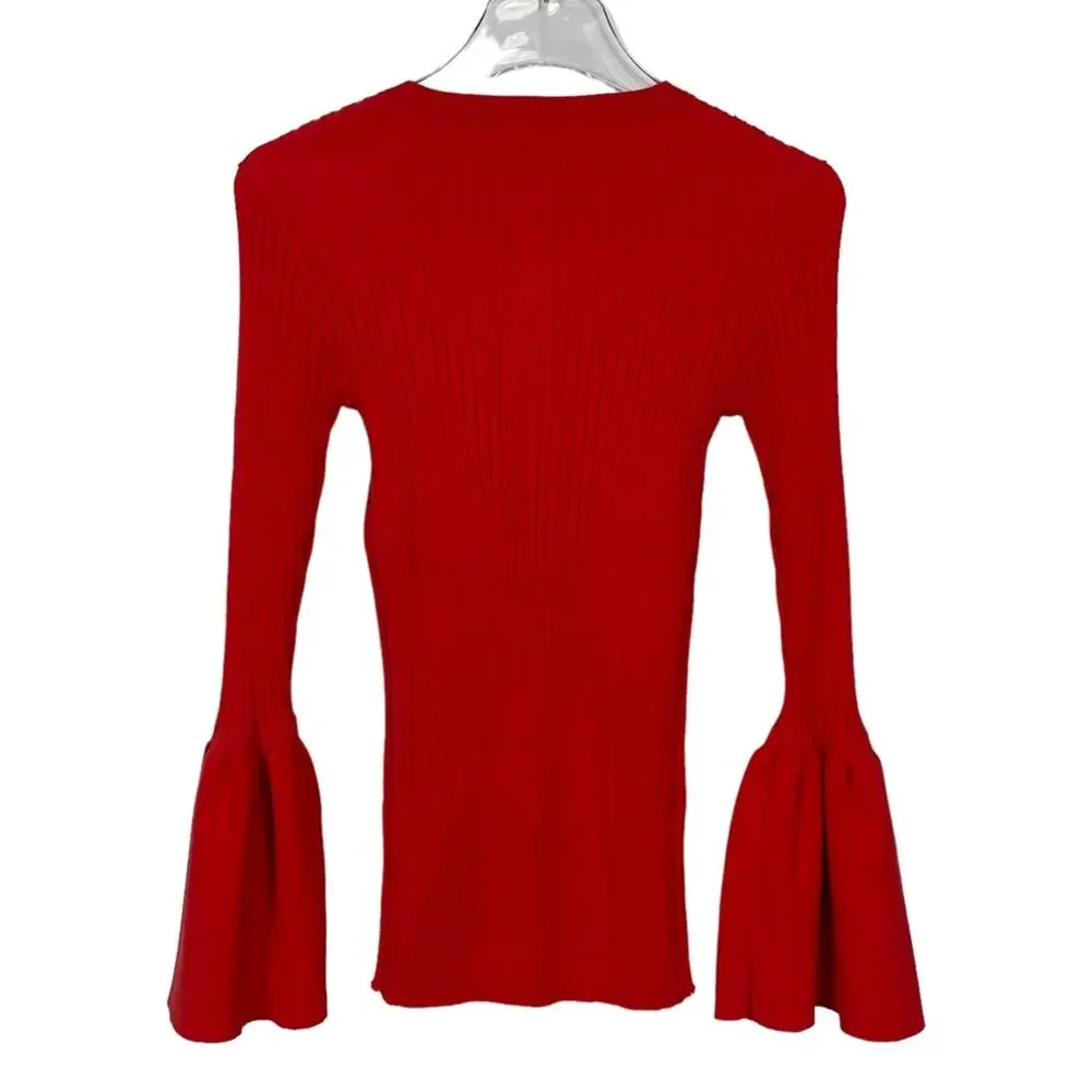 CAbi #5285 Trumpet Cardigan Red Size Small